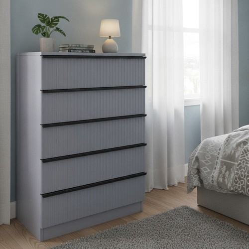 Cassettiera cassetti grigio - 5,