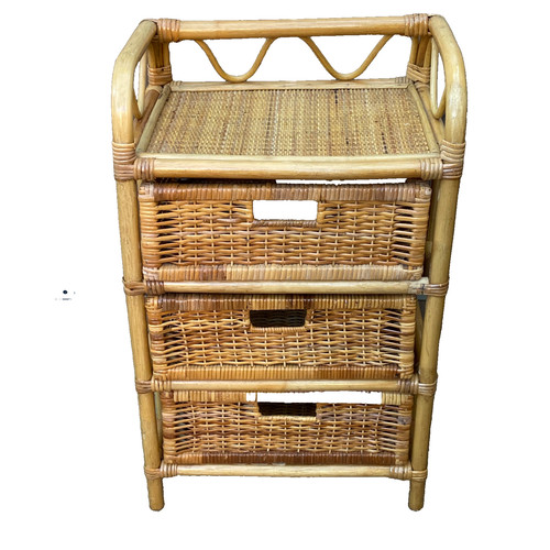 Comodino vintage vimini - comodino,